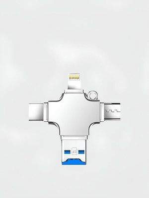 手機讀卡器TYPE-C高速迷你型安卓四合一適用于蘋果華為連接外擴展TF記憶體卡下載轉換頭OTG存儲USB轉接頭多功能