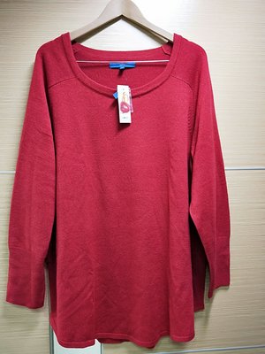 美國進口 KOHL APT9 紅色圓領長袖毛衣 3X 大尺碼女孩有福 原價1200, 特價300