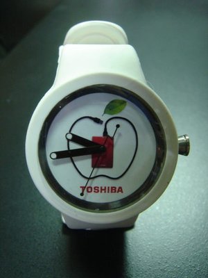 ...點子電腦-北投...全新◎TOSHIBA 天使白 精簡型手錶◎沒有數字及刻度，特惠價80元