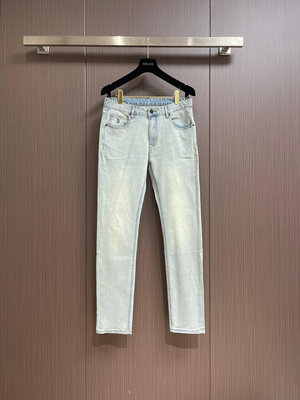 Burberry 2024fw 新款早春男士牛仔褲，五金、輔料、洗水標，頂級丹寧牛仔棉布料，牛皮品牌logo NO31236
