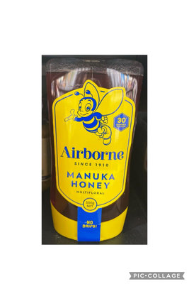 2/29前 倒瓶 🇳🇿紐西蘭 Airborne 艾爾邦 麥蘆卡百花蜂蜜 500g/瓶 到期日:2026/5/19 單瓶價 花蜜manuka 花粉含量30+