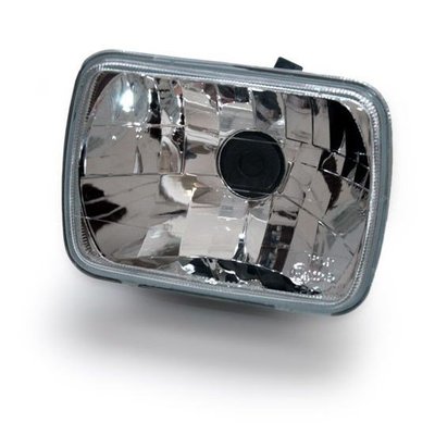 ((車燈大小事)) 通用型 7吋 晶鑽大燈 方 303W JEEP 藍哥  通用型大燈 H4孔位 玻璃