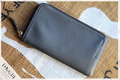 07410 Samsung Note 5~Note8 法國進口山羊皮大象灰 L型拉鏈手機皮套(訂製)