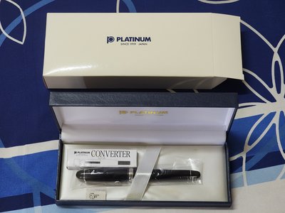 Platinum 3776 F 黑桿 銀夾銀尖 白金牌鋼筆
