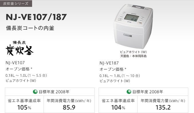 【金響代購空運】MITSUBISHI NJ-VE107-W,日本製,三菱電機IH電子