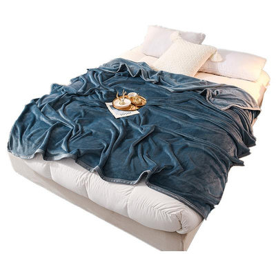 毛毯牛奶絨空調毯床單絨毯冬季加厚法蘭絨沙發毯辦公室午睡蓋毯子