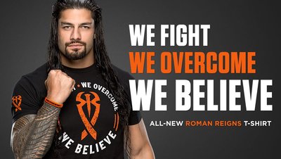 [美國瘋潮]正版WWE Roman Reigns We Believe T-shirt 相信自我RR抗癌復出款衣服特價中
