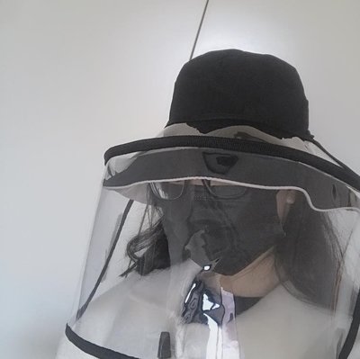 現貨熱銷-防護帽子韓國漁夫帽女透明可拆卸帽子防護罩護目防曬遮臉防飛沫塵面罩頭罩