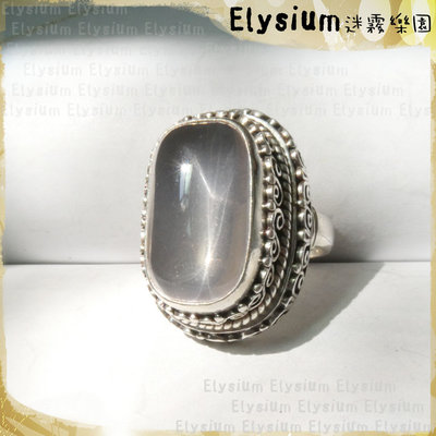 Elysium‧迷霧樂園〈RRQ030C〉尼泊爾‧ 國際戒圍13以上_雙層方形 粉晶 925銀手工戒指