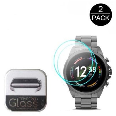 【2片裝】Fossil Gen 6手錶屏幕鋼化玻璃膜 HD高清防刮膜 Fossil Gen6 42mm 屏幕保護膜