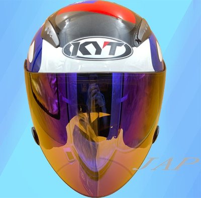 《JAP》KYT DJ VO  電鍍五彩 半罩原廠專用鏡片 KYT 安全帽鏡片