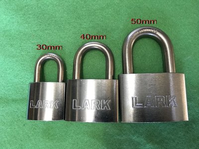 【88五金】LARK白鐵冷凍鎖 不銹鋼鎖頭 白鐵鎖頭 不銹鋼 (50mm短) 台灣製