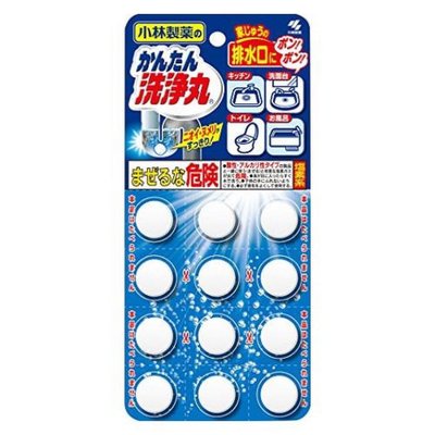 日本製 小林製藥 排水管香氛除垢錠 清潔錠-無味 12錠入