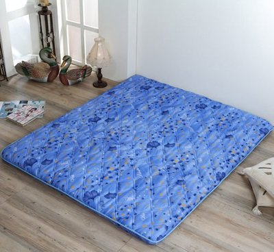 九州日式雙人折疊床墊(藍銀杏)