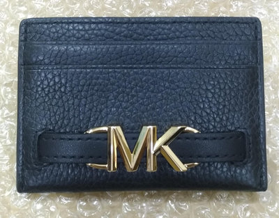 MK MICHAEL KORS 卡片夾 金屬logo 防刮卡夾 黑 證件夾 名片夾