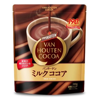 Miki小舖?日本 牛奶巧克力粉 牛奶可可亞 VAN HOUTEN COCOA 濃厚香醇可可粉 240g 片岡物產