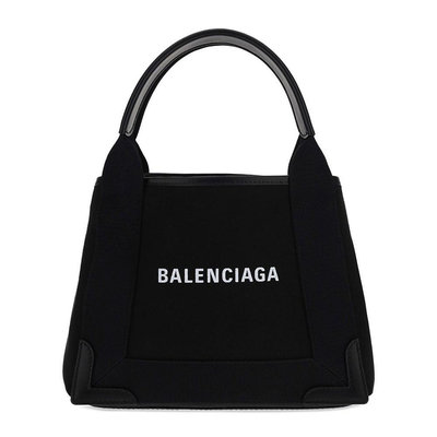 【Balenciaga 巴黎世家】小款 Navy Cabas XS 手提 肩背包 托特包 帆布 黑色