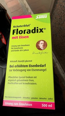 德國代購 現貨含運 Salus Floradix天然草本水果鐵劑口服液(藥局版)，鐵元/綠鐵500ml。
