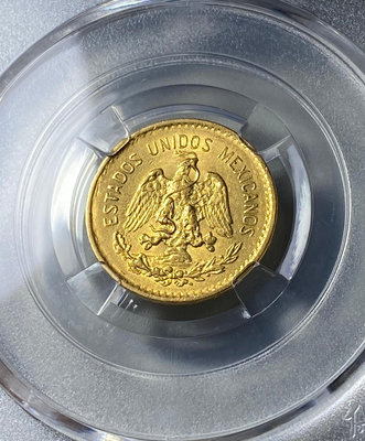墨西哥鷹洋金幣，5比索，保粹MS65高分，1906年發行，品