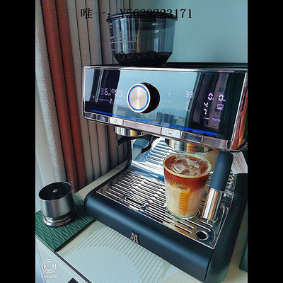 咖啡機馬克西姆鯰魚意式濃縮咖啡機全半自動家用小型磨豆一體機學院聯名磨豆機