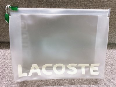 LACOSTE全新正品化妝包 PVC透明收納袋 泳褲袋 盥洗包