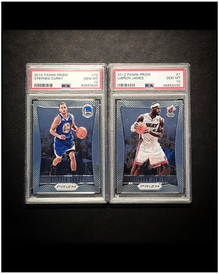 （稀有！PSA 10！）2012-13 Prizm 元年 高人氣 傳奇 球星 Stephen Curry &amp; LeBron James 鑑定高分 PSA 10