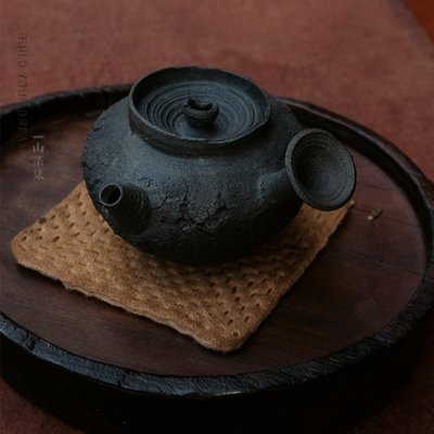 現貨熱銷-一山 侘寂風家用日式泡茶壺沏茶壺 紫砂小側把壺 茶具耐高溫單壺茶壺單壺