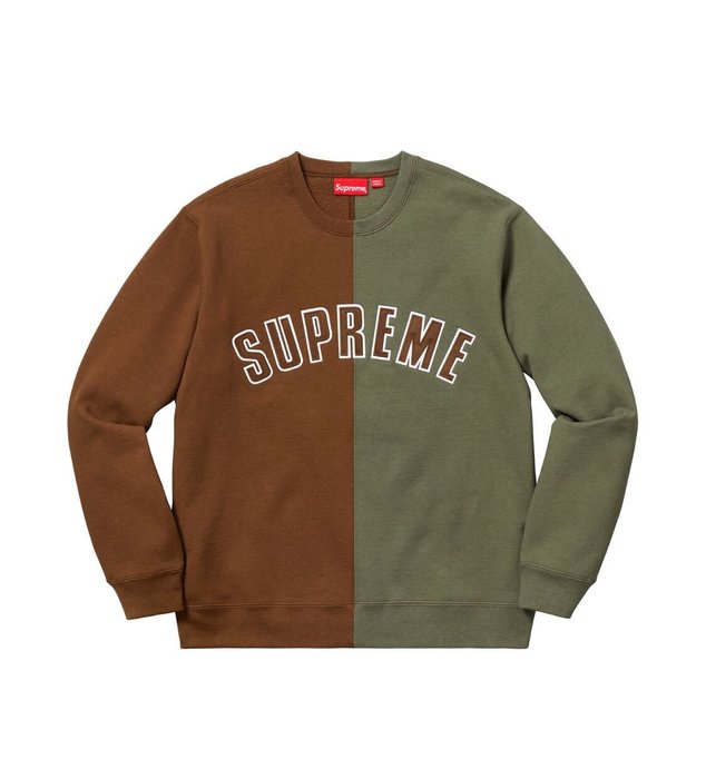 split crewneck supreme