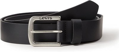 百貨#英國代購 Levi's 李維斯男款黑色休閒皮帶牛皮腰帶針扣38MM