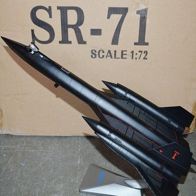 現貨熱銷-SR-71A黑鳥偵察機 Blackbird SR71飛機模型合金仿真[模型]