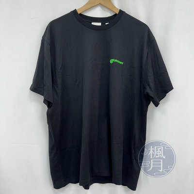 BRAND楓月 BURBERRY 螢光綠字母黑短T #M  巴寶莉 精品上衣 精品服飾 精品T恤