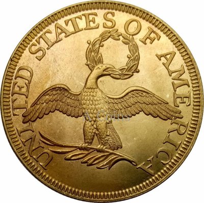 老董先生美利堅合眾國10美元自由帽/小鷹2095黃銅復制硬幣錢幣工藝品
