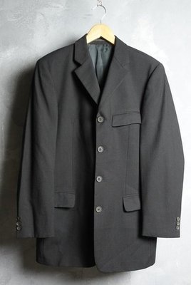 瑞士西裝品牌 Strellson 黑色 羊毛 西裝外套 48號