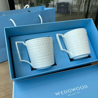【新品特價】WEDGWOOD意大利浮雕骨瓷馬克杯咖啡杯骨瓷復