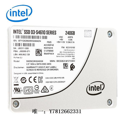 電腦零件Intel/英特爾 S4610 960G企業級服務器SSD固態硬盤240G 960G 1.9T筆電配件