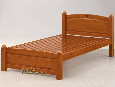 【設計私生活】安琪柚木色3.5尺單人床架、床台(免運費)113A