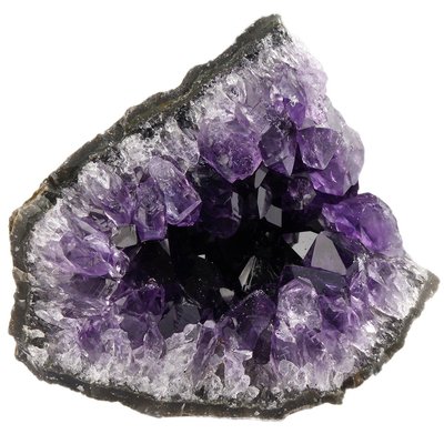【熱賣精選】 天然烏拉圭紫水晶晶簇聚寶盤擺件小塊紫水晶洞錢袋子原石招財擺件