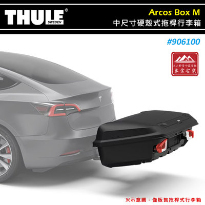【大山野營】THULE 都樂 906100 Arcos Box M 中尺寸硬殼式拖桿行李箱 拖車球式後車箱 300L