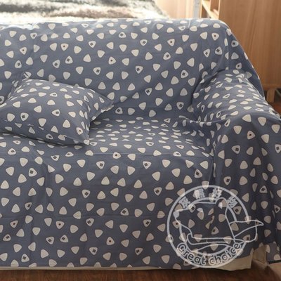 【灰熊好物】純棉竹節棉印花 萬用沙發布 沙發罩 蓋巾蓋布 床單桌布 IKEA宜家風格 4SIZE 海苔飯糰