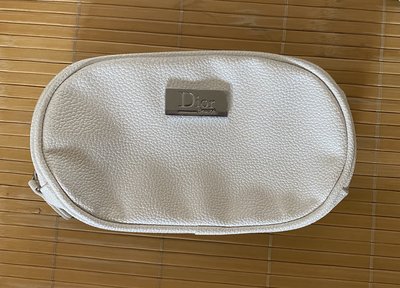 Dior正品白色圓型化妝包20x12