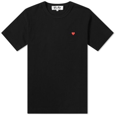 全新真品 川久保玲 comme des garcons CDG 小紅愛心 黑 black 短t tee 男XXL號 現貨