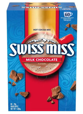 【日日小舖外送代購】[3盒宅配免運] 好市多 Swiss Miss 牛奶巧克力可可粉 每盒60小包*28克