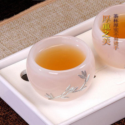 白玉瓷茶杯主人杯個人專用單個琉璃功夫茶具套裝茶道羊脂玉品茗杯