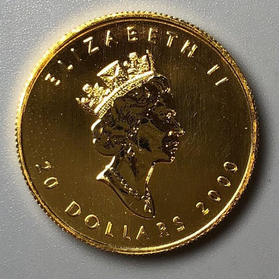 2000年加拿大楓葉1/2盎司金幣【誠心購可議價】