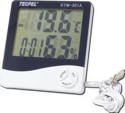 TECPEL 泰菱 》DTM-301A 室內外二用大型顯示溫溼度+常溫常濕報告一份 溫濕度計 校正報告