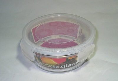 (玫瑰Rose984019賣場)韓國製~玫瑰 強化玻璃保鮮盒(100%密封)圓形670ml~ 可微波(樂扣可參考)