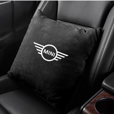 【熱賣精選】BMW Minicooper抱枕被 車用抱枕空調被兩用 車內飾用品 高檔毛絨