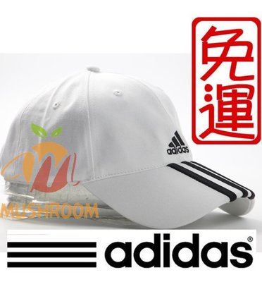 全新 現貨 Adidas 愛迪達 春夏薄款 棉質 棒球帽 帽子 運動帽 高爾夫球 網球帽 基本 素面 免運 白色