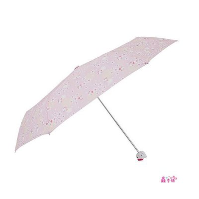 鑫本舖Hello Kitty 抗UV頭型柄折疊雨傘《粉黃.櫻花》折傘.雨具