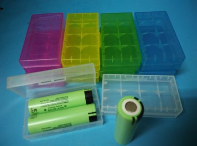 全新 18650 2顆 2節 兩節電池盒 儲存盒 收納盒 彩色透明